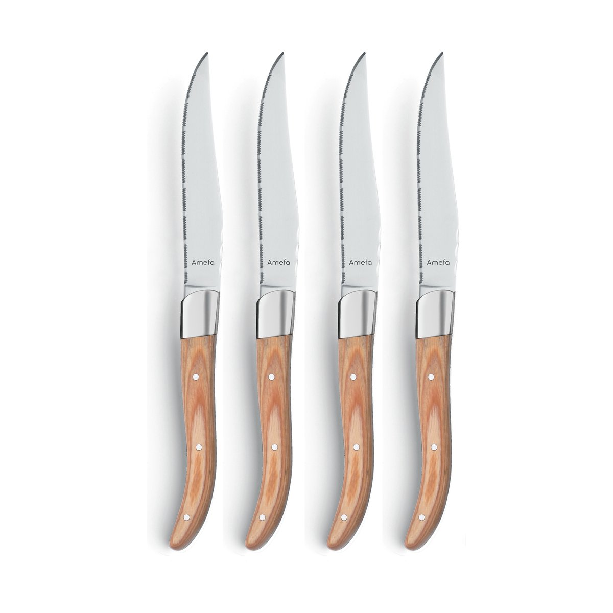 Amefa Royal Steak grillkniv 4-pk Natural i treboks