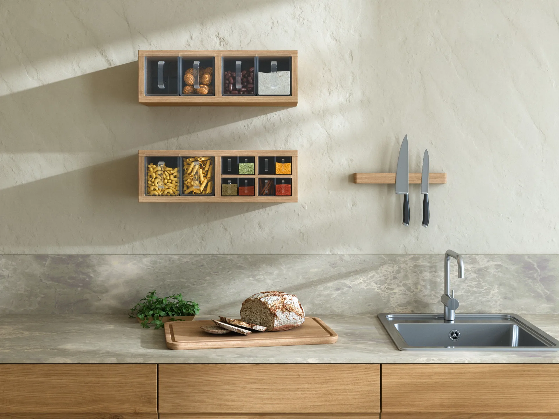 A-Organizer 1 vegghylle 52x18x17 cm, Oak Andersen Furniture