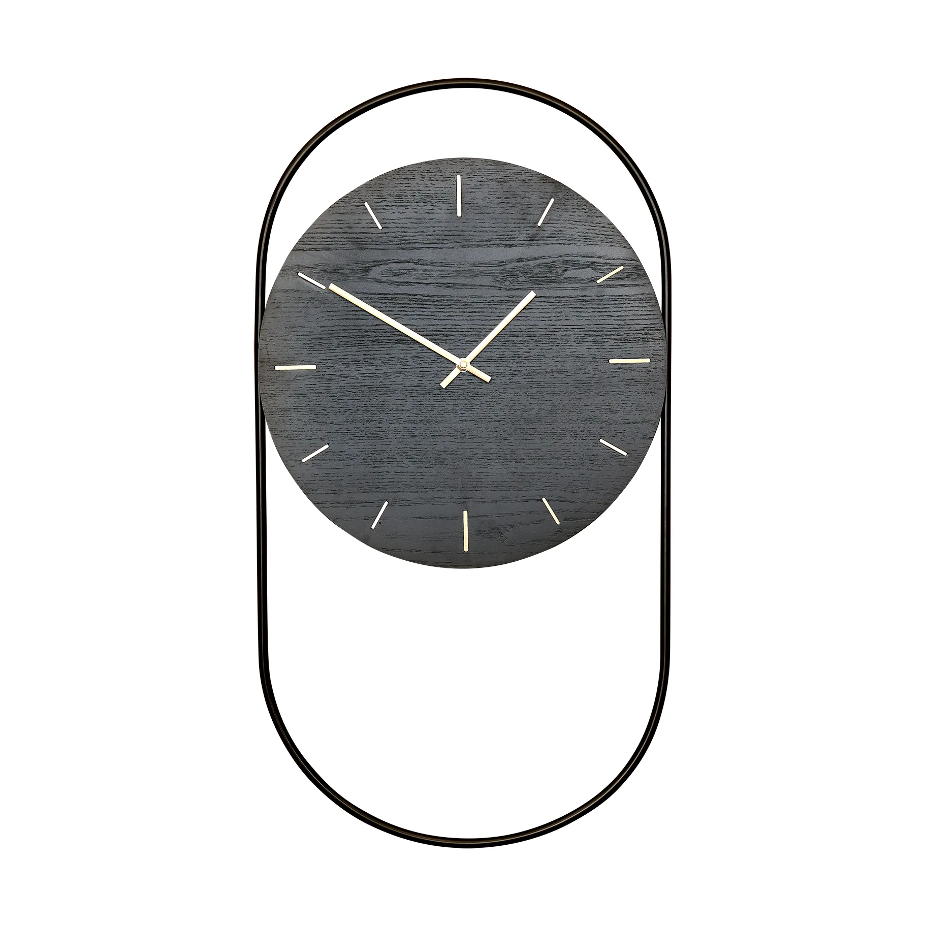 A-Wall veggklokke 41x76 cm, Black-brass Andersen Furniture
