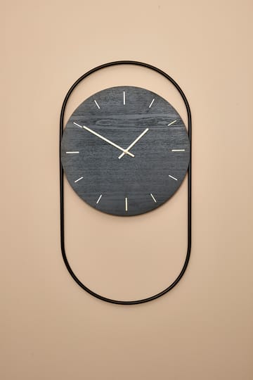 A-Wall veggklokke 41x76 cm - Black-brass - Andersen Furniture