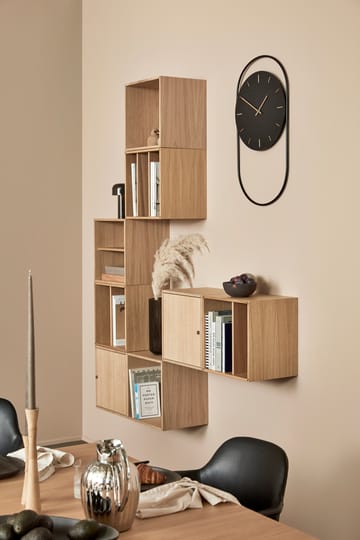 A-Wall veggklokke 41x76 cm - Black-brass - Andersen Furniture