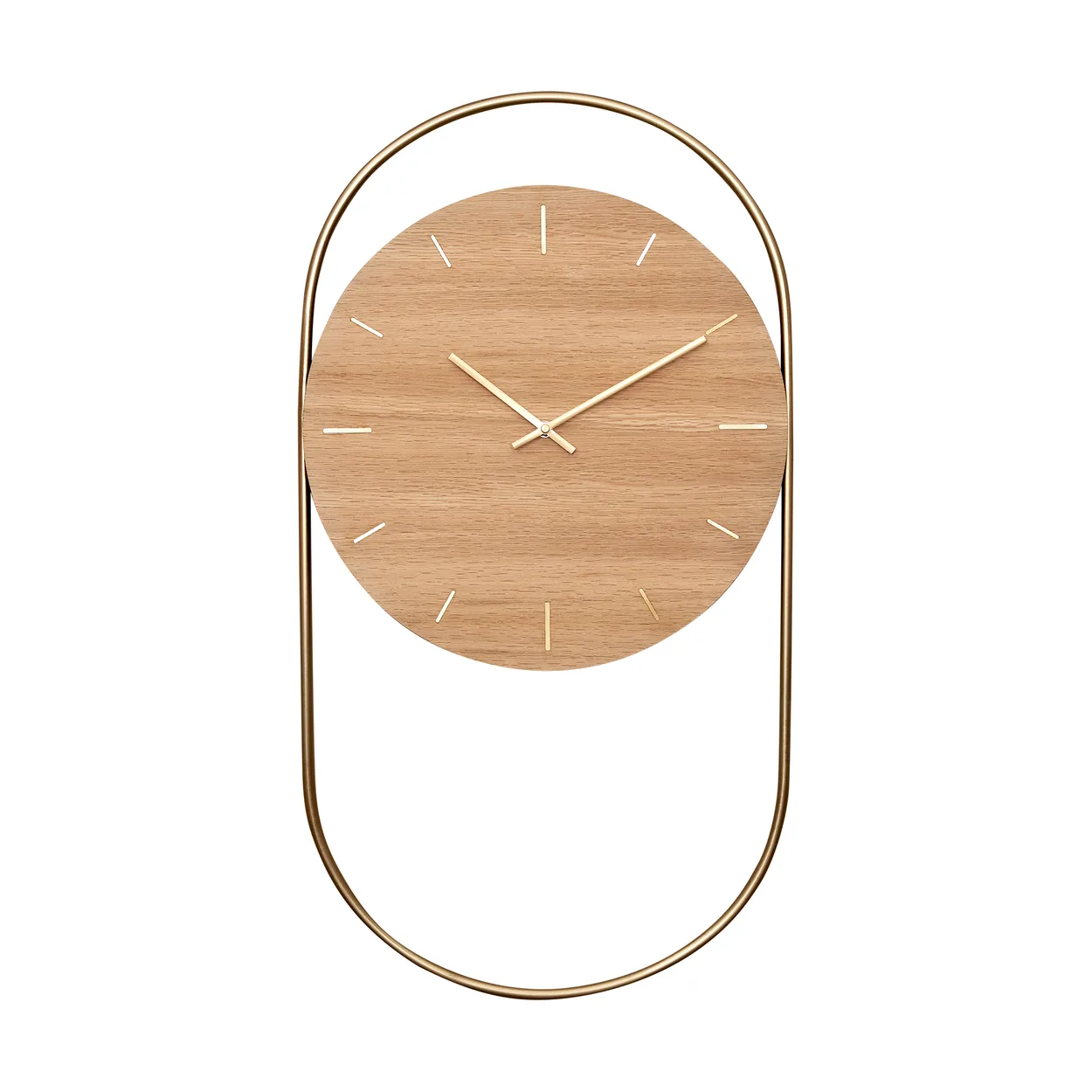 Andersen Furniture A-Wall veggklokke 41x76 cm Oak-brass