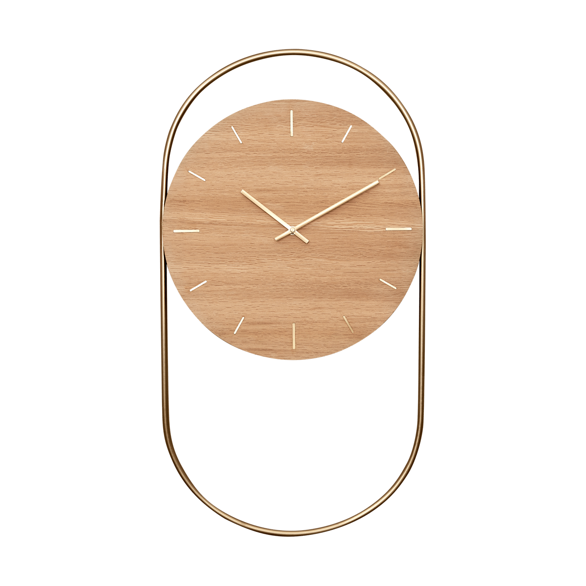 Andersen Furniture A-Wall veggklokke 41×76 cm Oak-brass