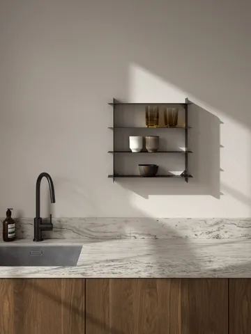 Division vegghylle - Black steel, 45x45x10 cm - Andersen Furniture