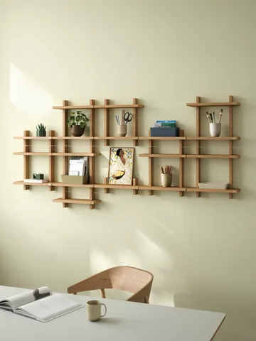 Treat vegghylle singel - Oiled Nature Oak, 34x12x11,2 cm - Andersen Furniture