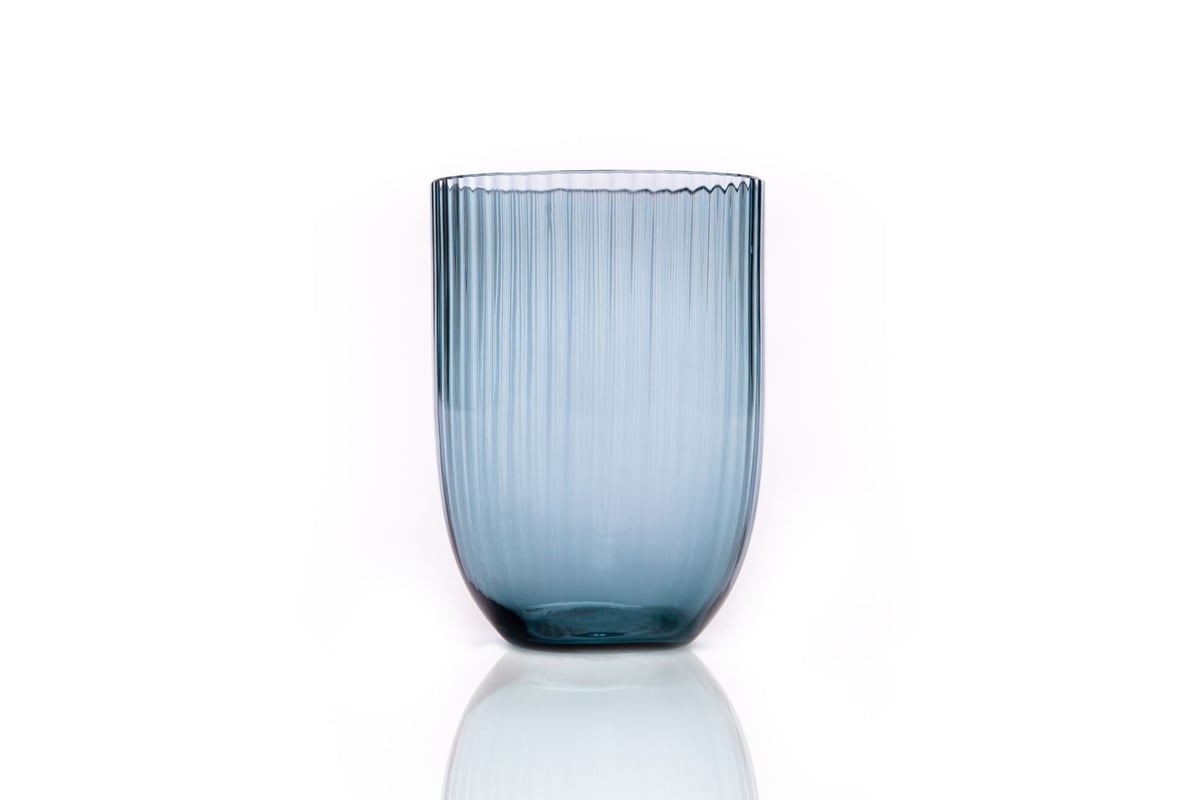Anna Von Lipa Bambus drikkeglass 25 cl Blue | Skandinavisk Design | Vannglass | Blå