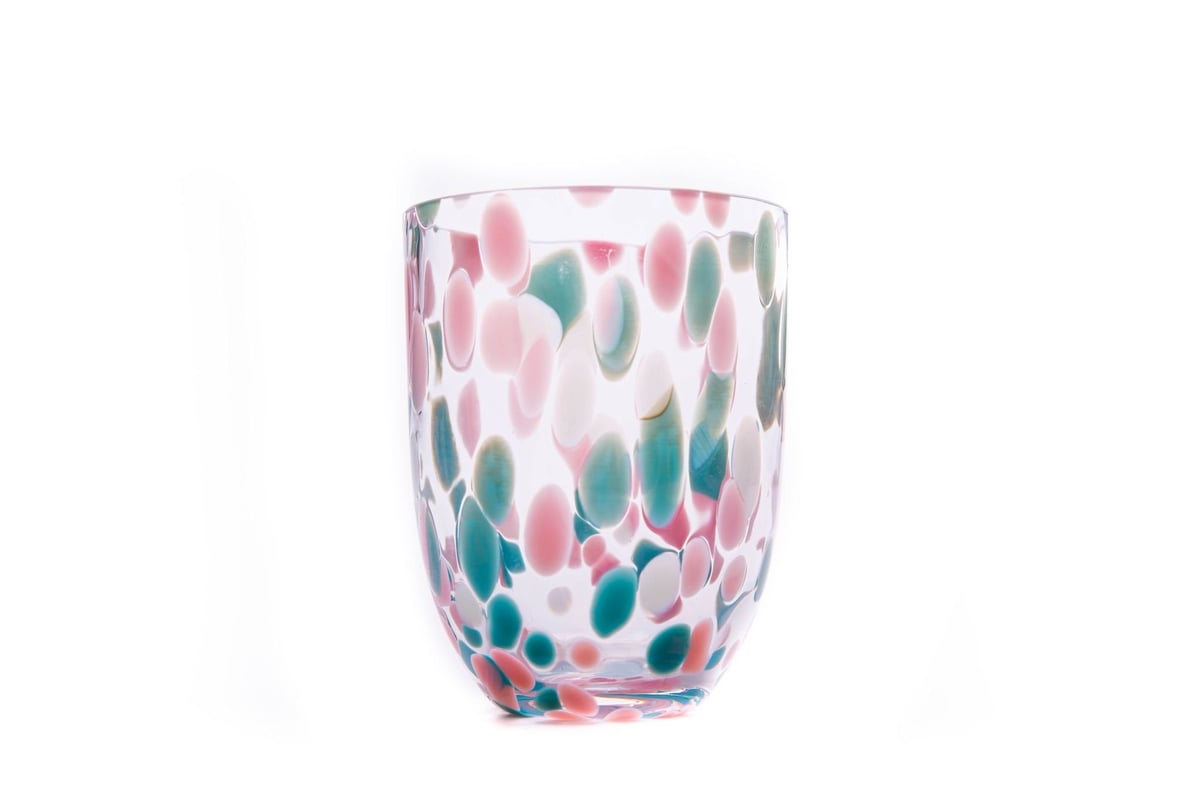 Anna Von Lipa Big Confetti drikkeglass 25 cl Rosa-turkis-lyseblå