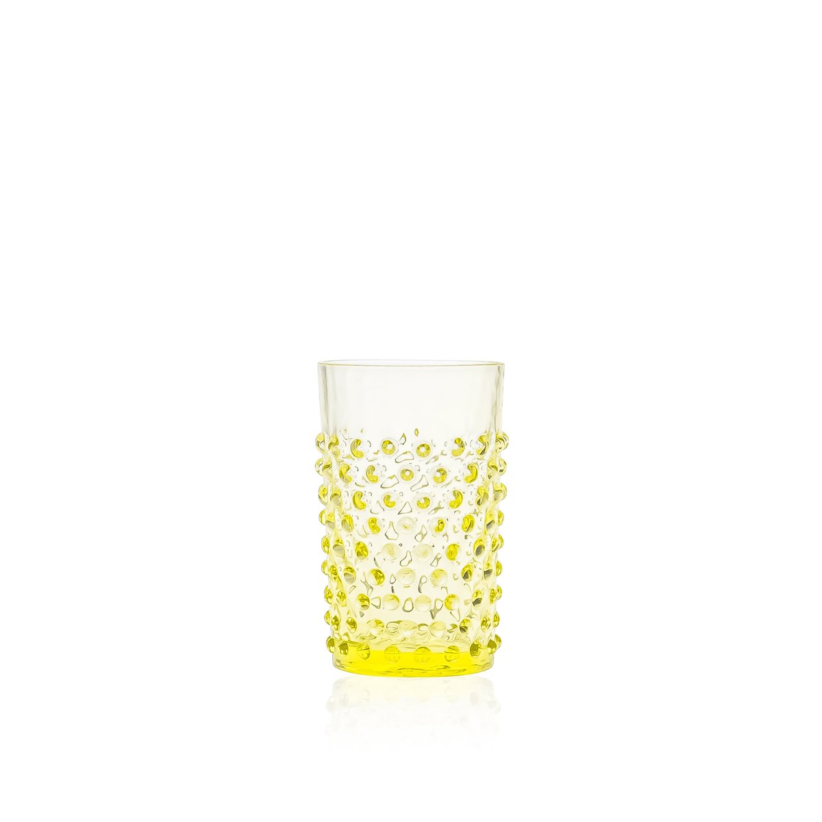 Anna Von Lipa Hobnail glass 20 cl Sitron | Skandinavisk Design | Vannglass | Gul