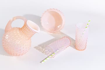 Hobnail long drink glass 20 cl - Soft Rosa - Anna Von Lipa