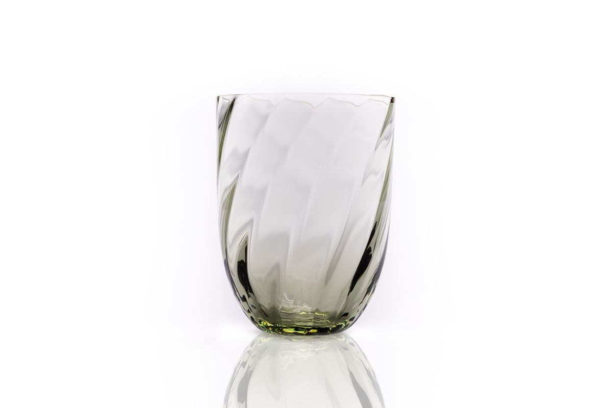 Anna Von Lipa Swirl drikkeglass 25 cl Olivegreen