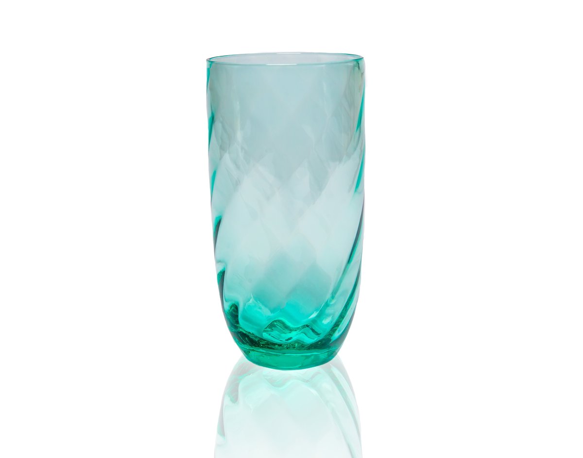 Anna Von Lipa Swirl Long drink glass 30 cl Beryl | Skandinavisk Design | Vannglass | Grønn