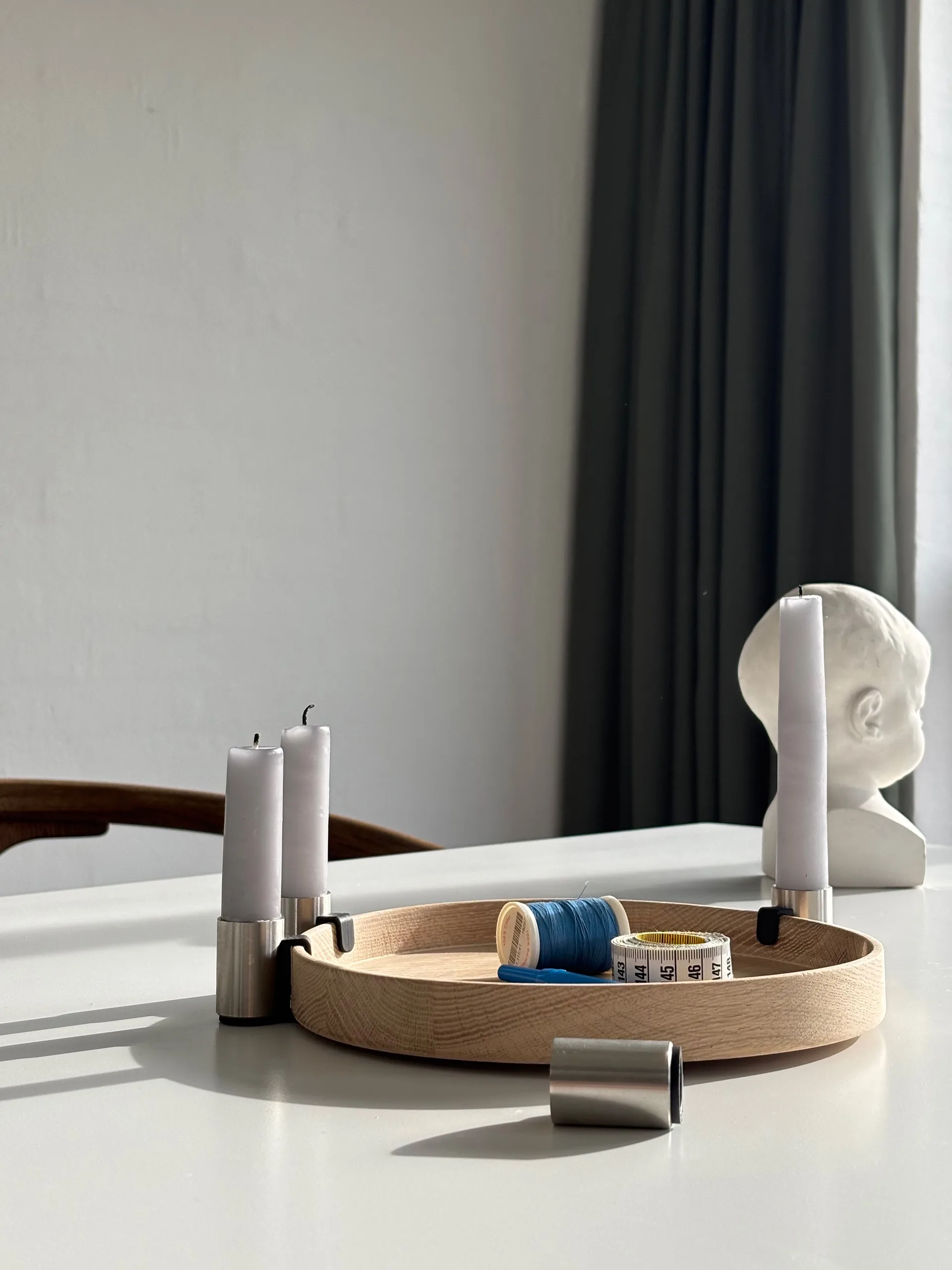 Luna adventslysestake Ø27 cm, Eik-stål Applicata