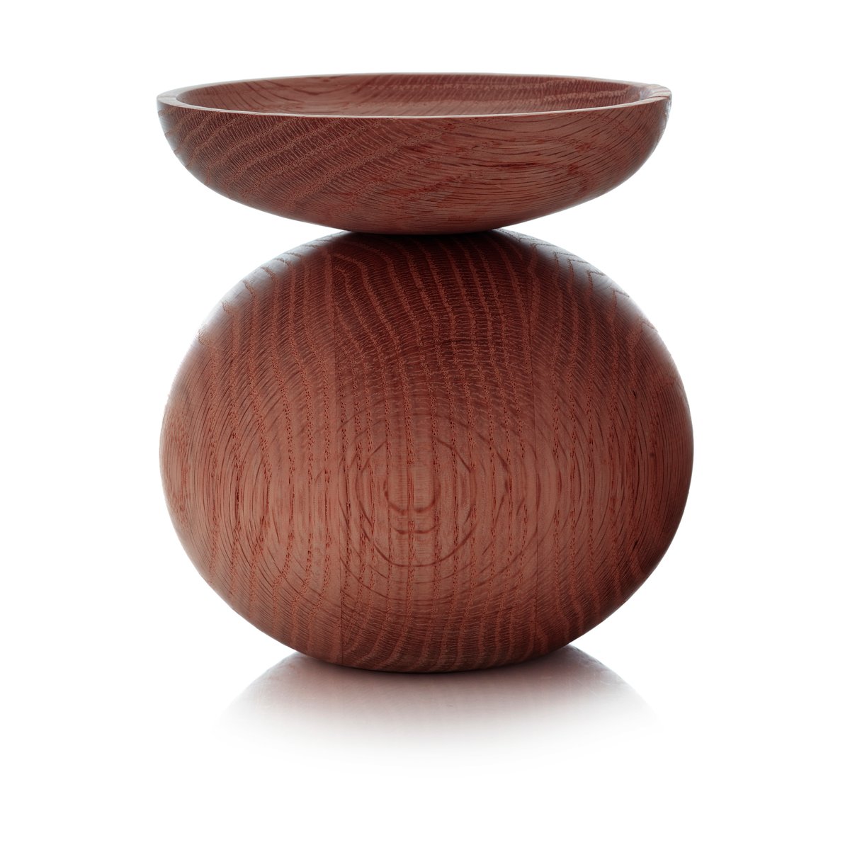 Bilde av Applicata Shape bowl vase Røkt eik
