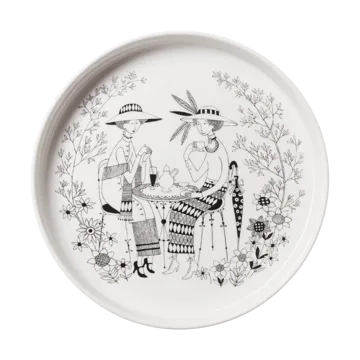 Emilia paiform Ø28 cm - Svart-hvit - Arabia