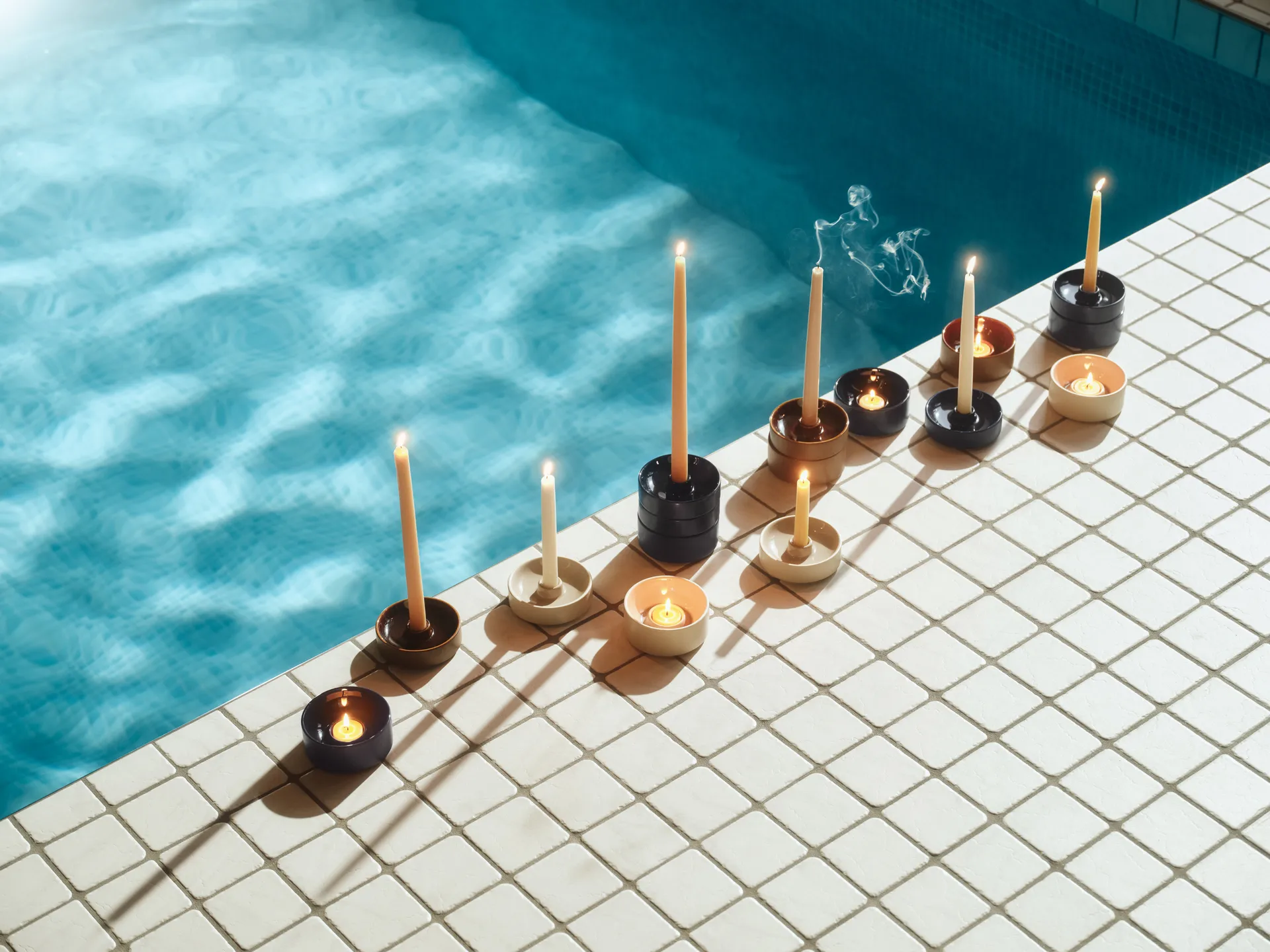 Kirnu lysestake Ø11x3,5 cm, Beige Arabia