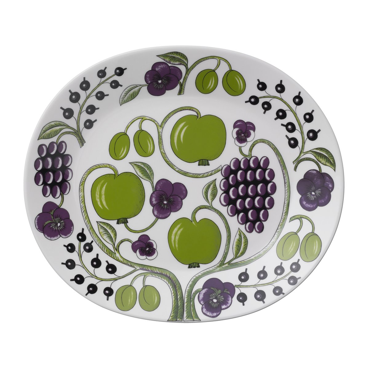 Arabia Paratiisi fat ovalt 36 cm Lilla