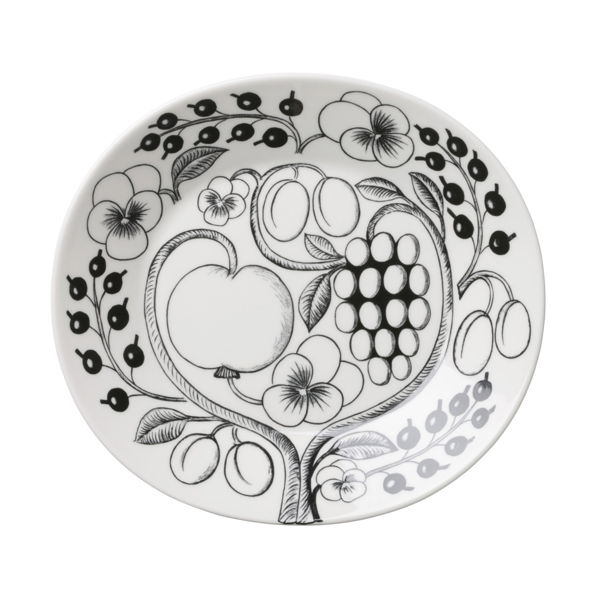 Arabia Paratiisi tallerken oval 25 cm Svart