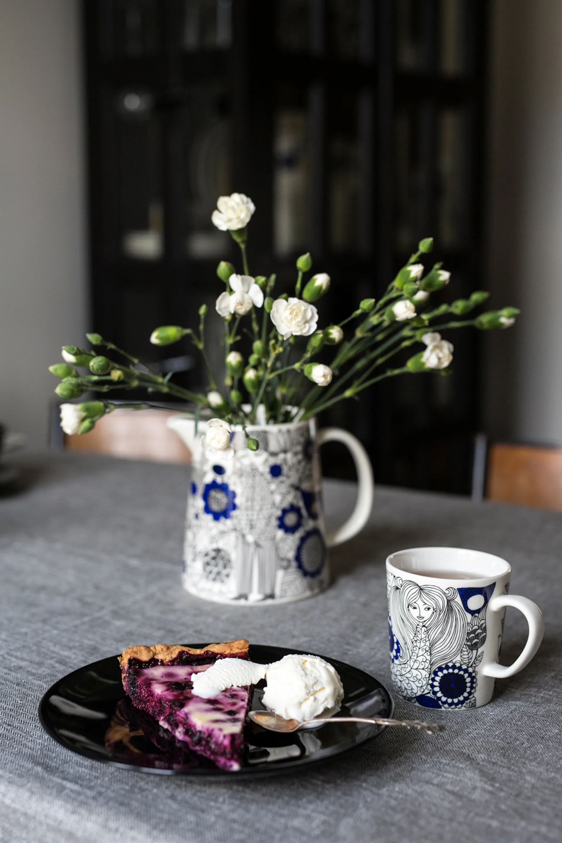 Pastoraali & Esteri Arabia mikssett kopp 2 deler, Blå Arabia