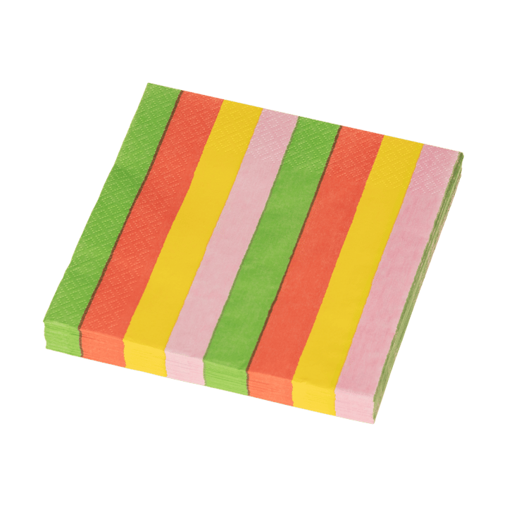 Vuokko papirserviett 33x33 cm 20-pk, Pieni 4-raita Arabia