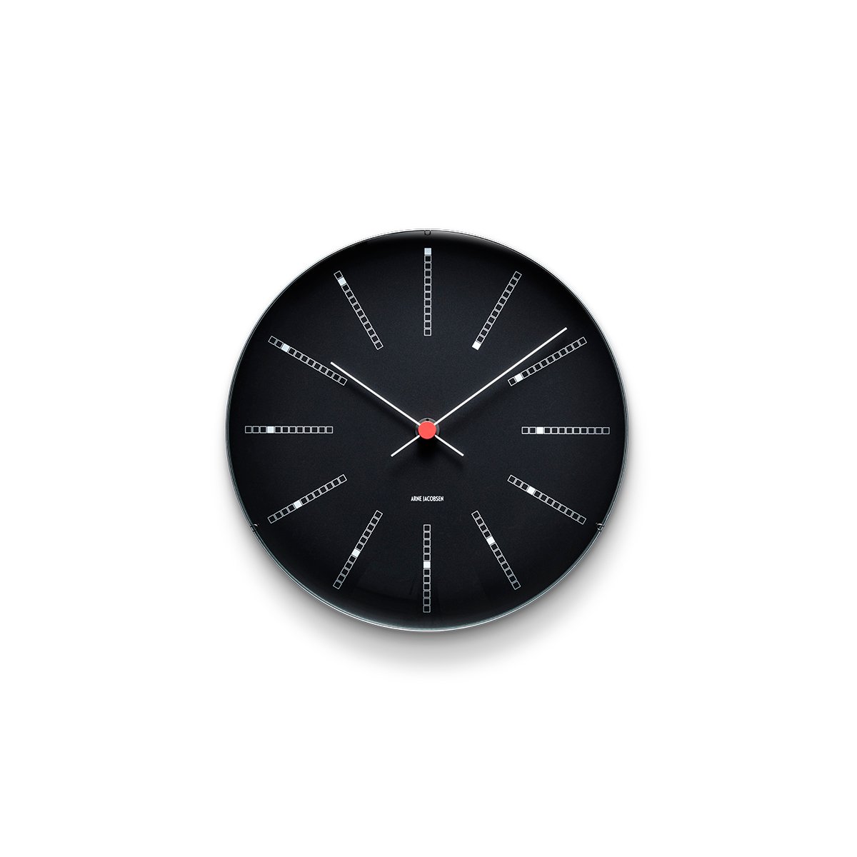 Arne Jacobsen Clocks AJ Bankers veggur svart 21 cm | Skandinavisk Design | Veggklokker | Svart