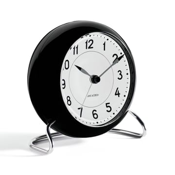 AJ Station bordklokke - svart - Arne Jacobsen Clocks