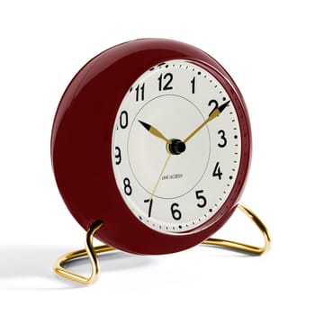 AJ Station bordur vinrødt - vinrød - Arne Jacobsen Clocks