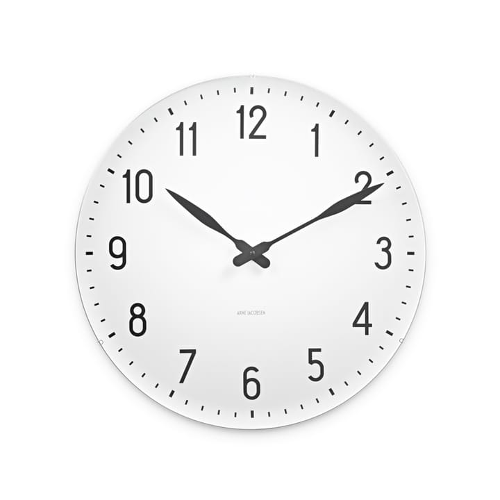AJ Station Veggklokke - hvit, Ø 48 cm - Arne Jacobsen Clocks