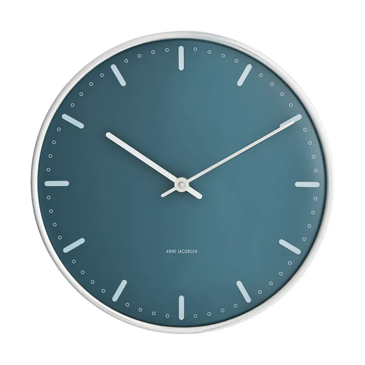 Arne Jacobsen City Hall klokke - Blå, Ø29 cm - Arne Jacobsen Clocks