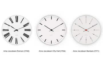 Arne Jacobsen City Hall klokke - Hvit, Ø16 cm - Arne Jacobsen Clocks