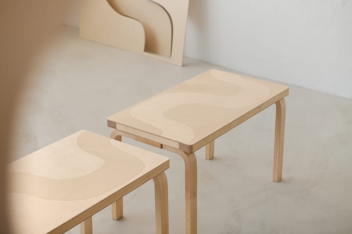 Artek + Marimekko Bench 153B Kivet benk, Bjørk Artek