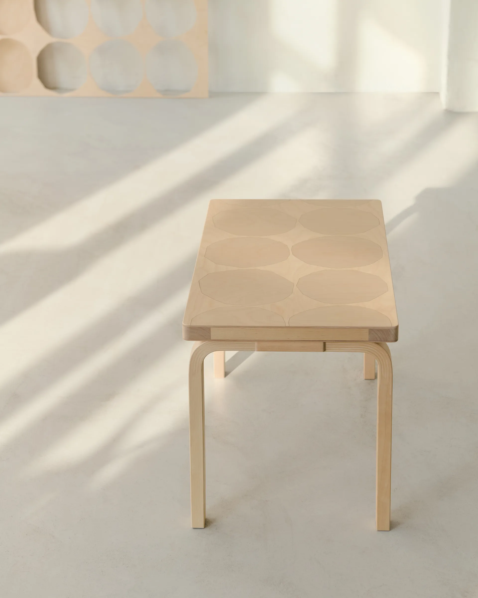 Artek + Marimekko Bench 153B Kivet benk, Bjørk Artek