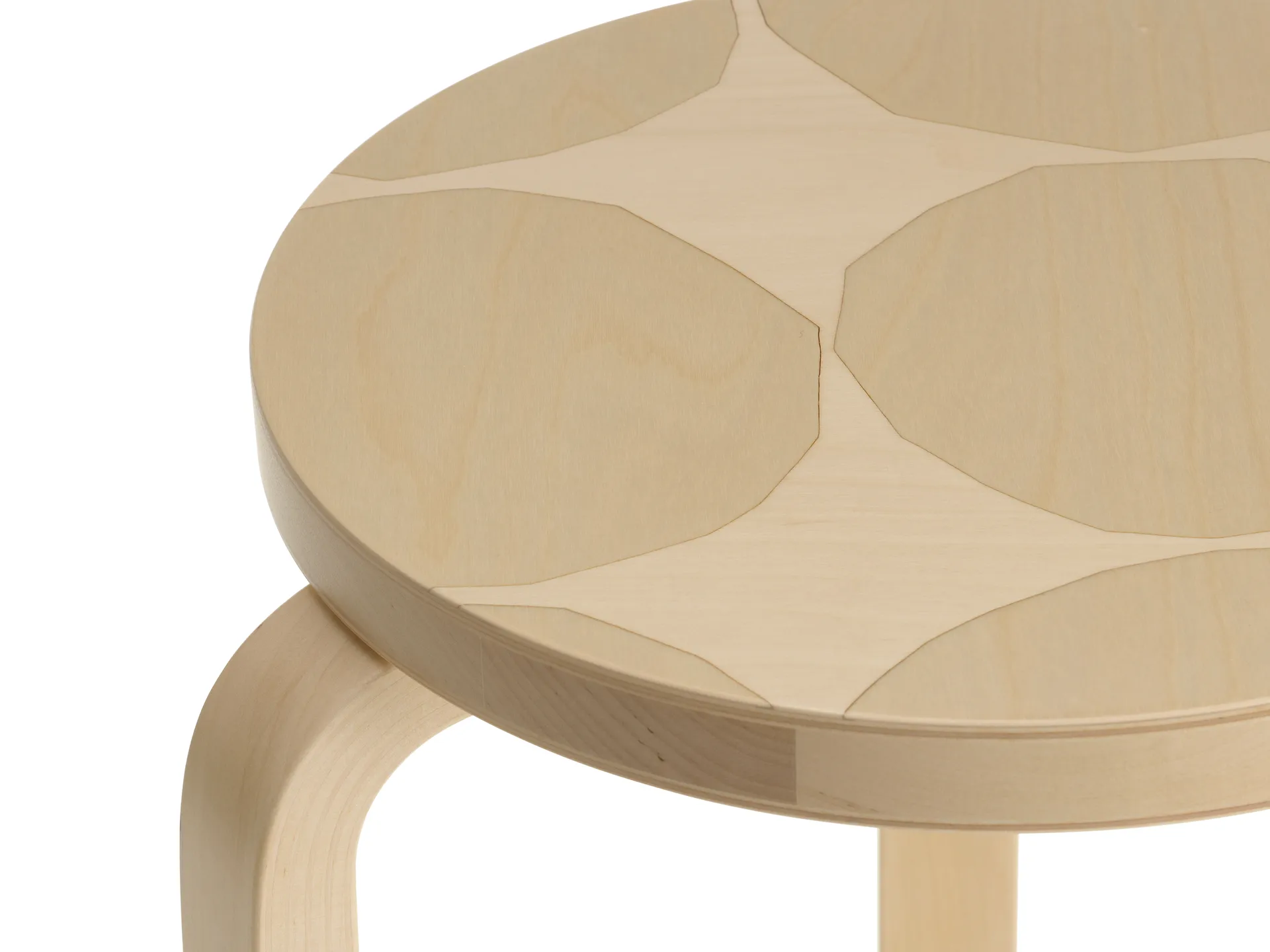 Artek + Marimekko Stool 60 Kivet krakk, Bjørk Artek