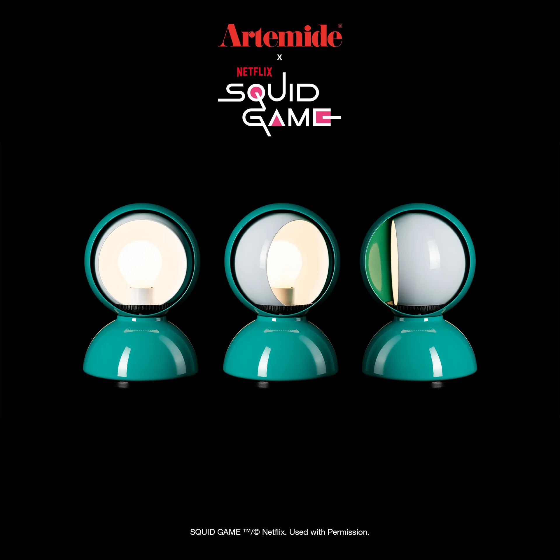 Eclisse x Squid Game bordlampe Special Edition, Player Artemide