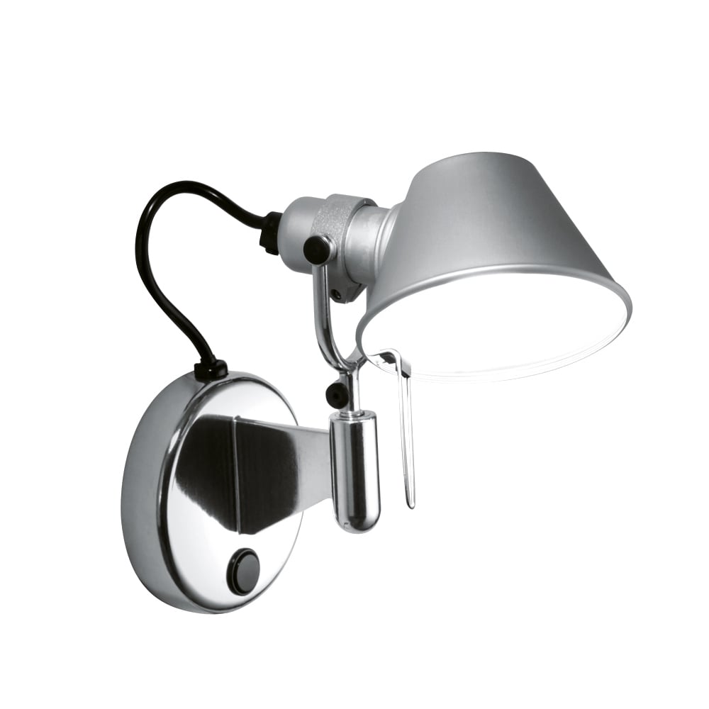 Bilde av Artemide Tolomeo Micro Faretto vegglampe aluminium med av-og-på-knapp