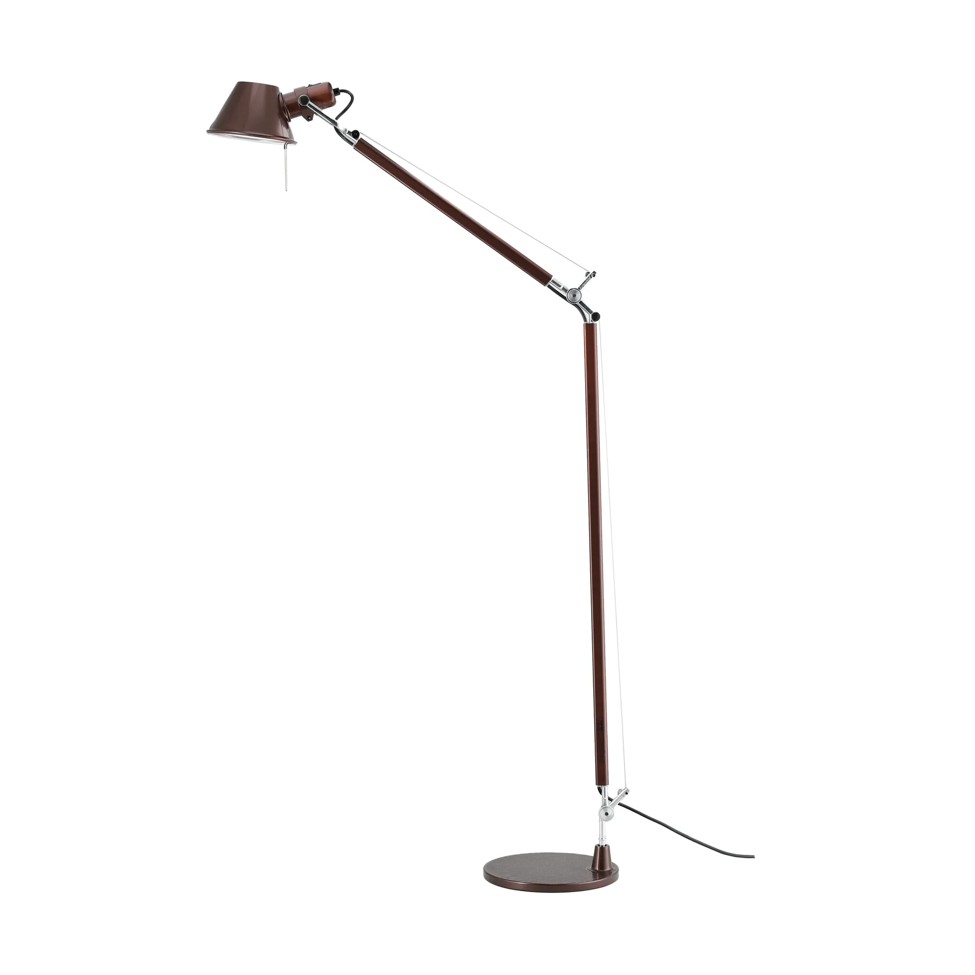 Tolomeo Reading gulvlampe E27 special edition - Brown metallic, Lampefot Artemide