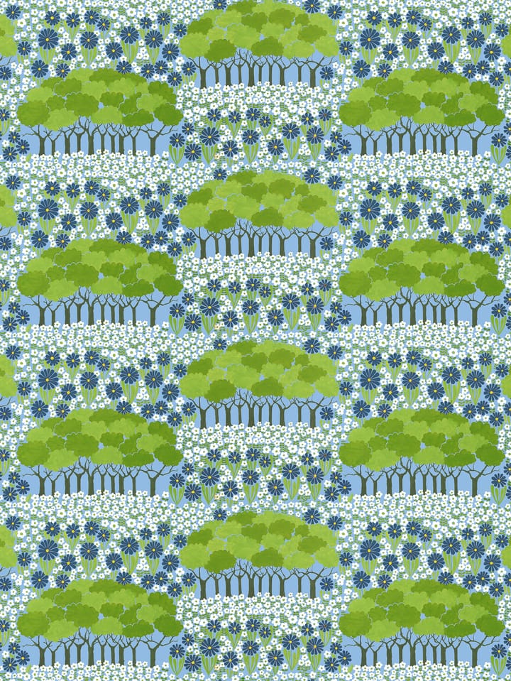 Allé stoff - Grønn-blå - Arvidssons Textil