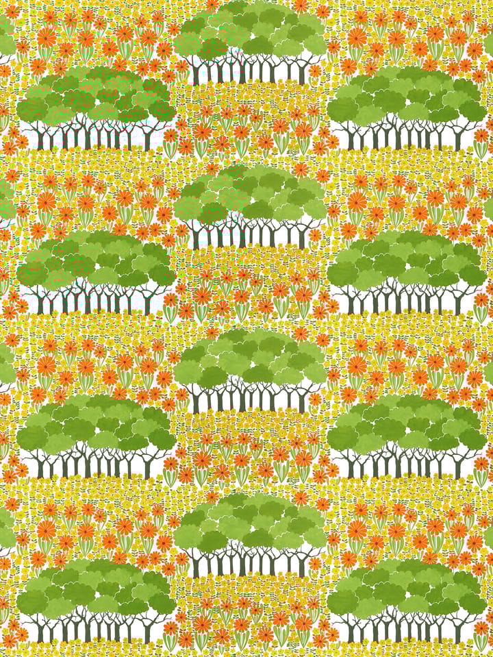 Allé stoff - Gul-grønn - Arvidssons Textil