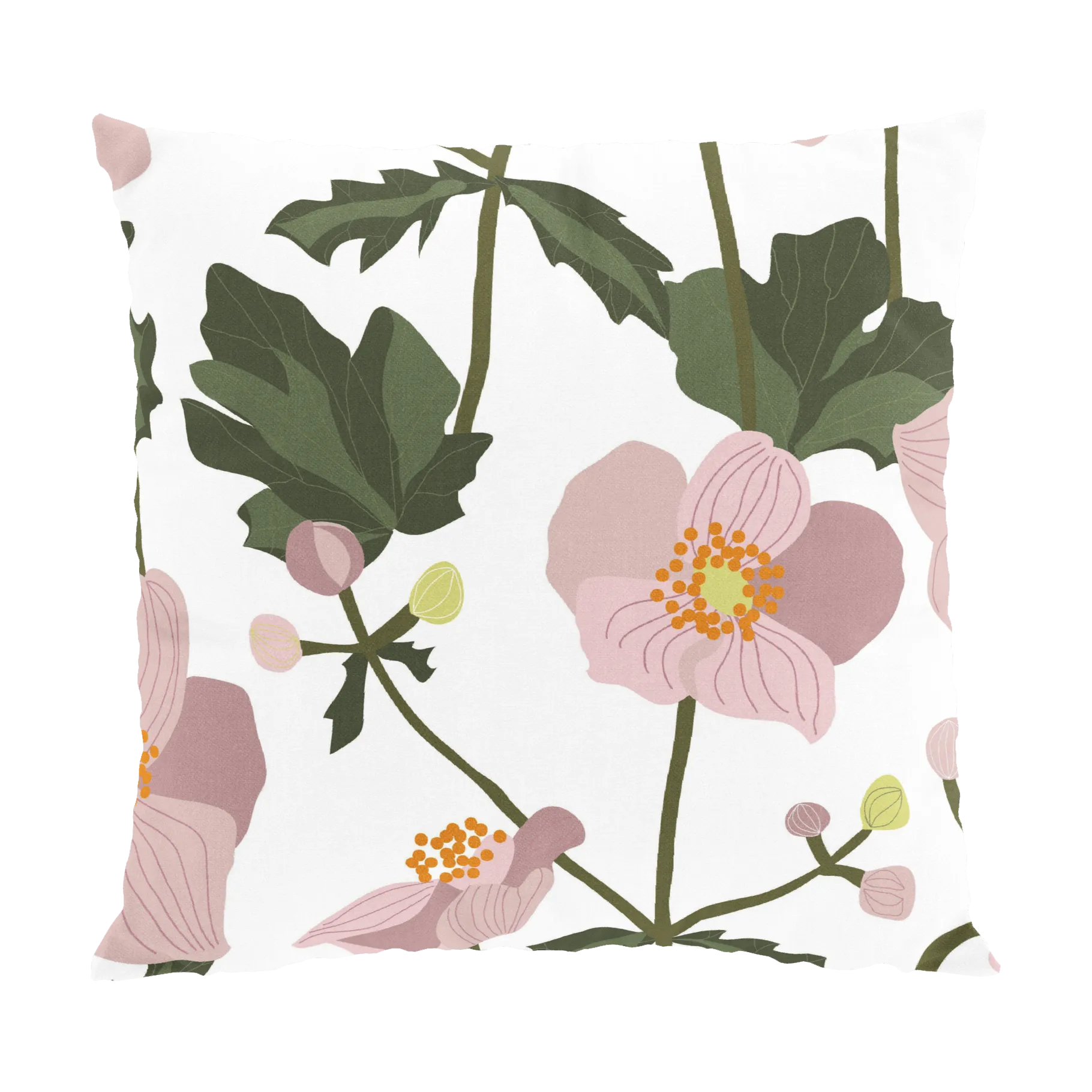 Anemon putetrekk 47x47 cm, Rosa Arvidssons Textil