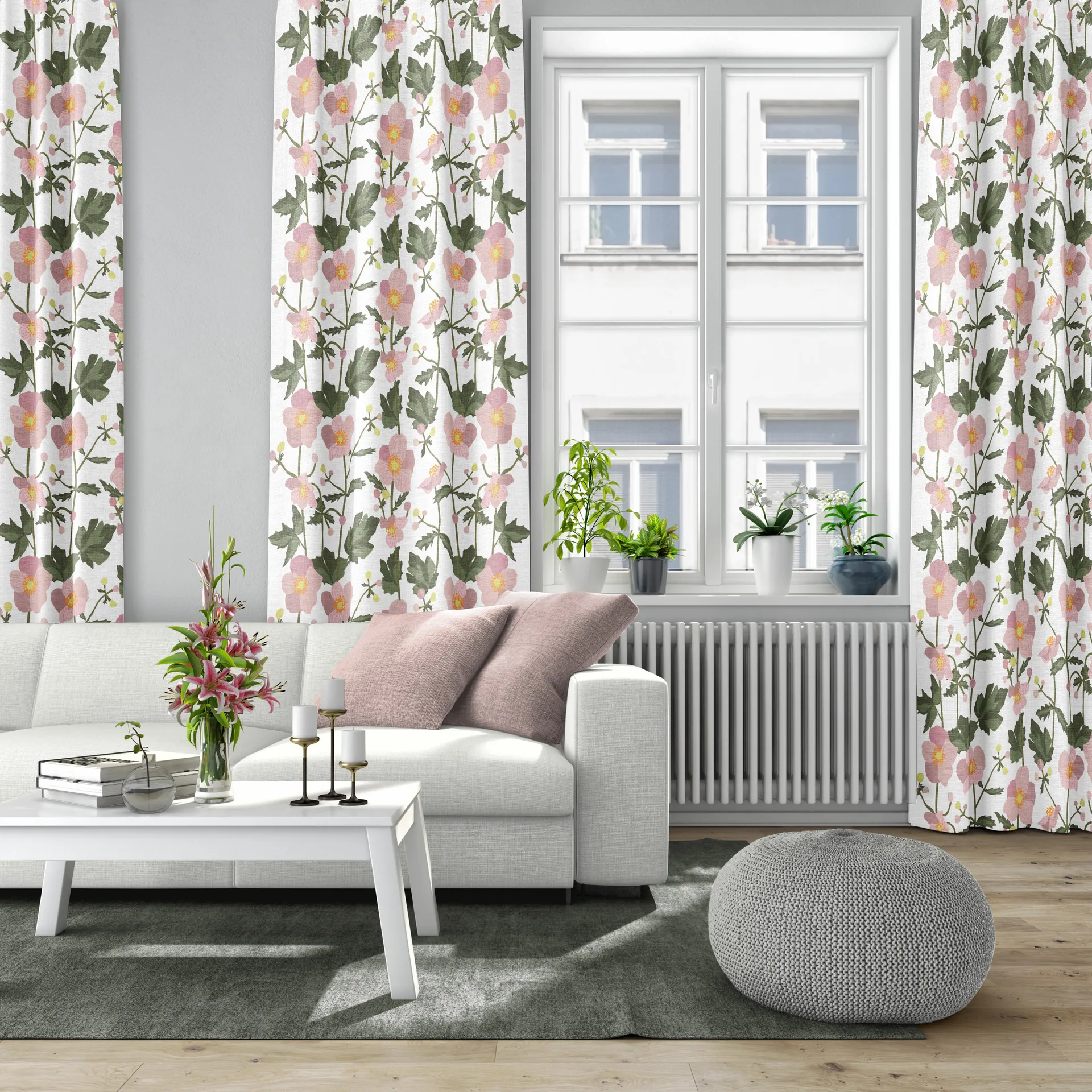 Anemon stoff, Rosa Arvidssons Textil