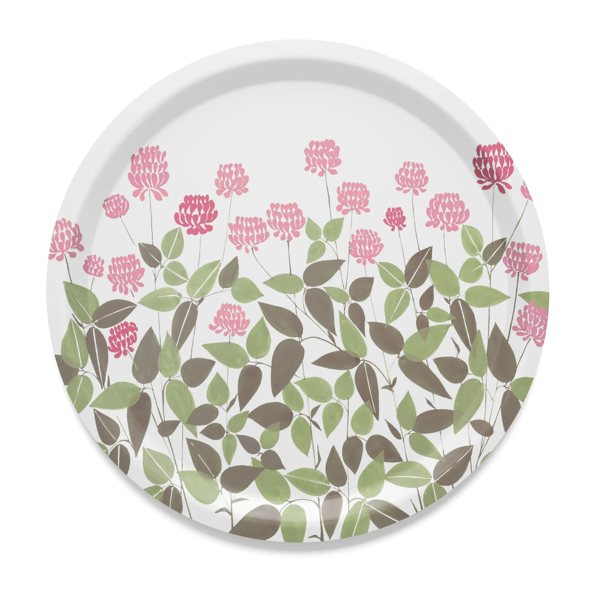 Ängsmark brett Ø 31 cm, Grønn-rosa Arvidssons Textil