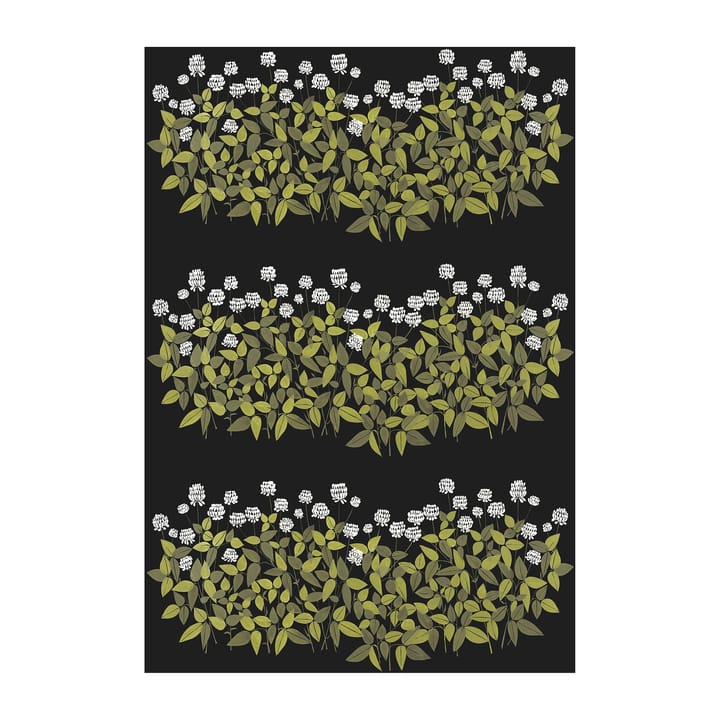 Ängsmark stoff - Grønn-sort - Arvidssons Textil