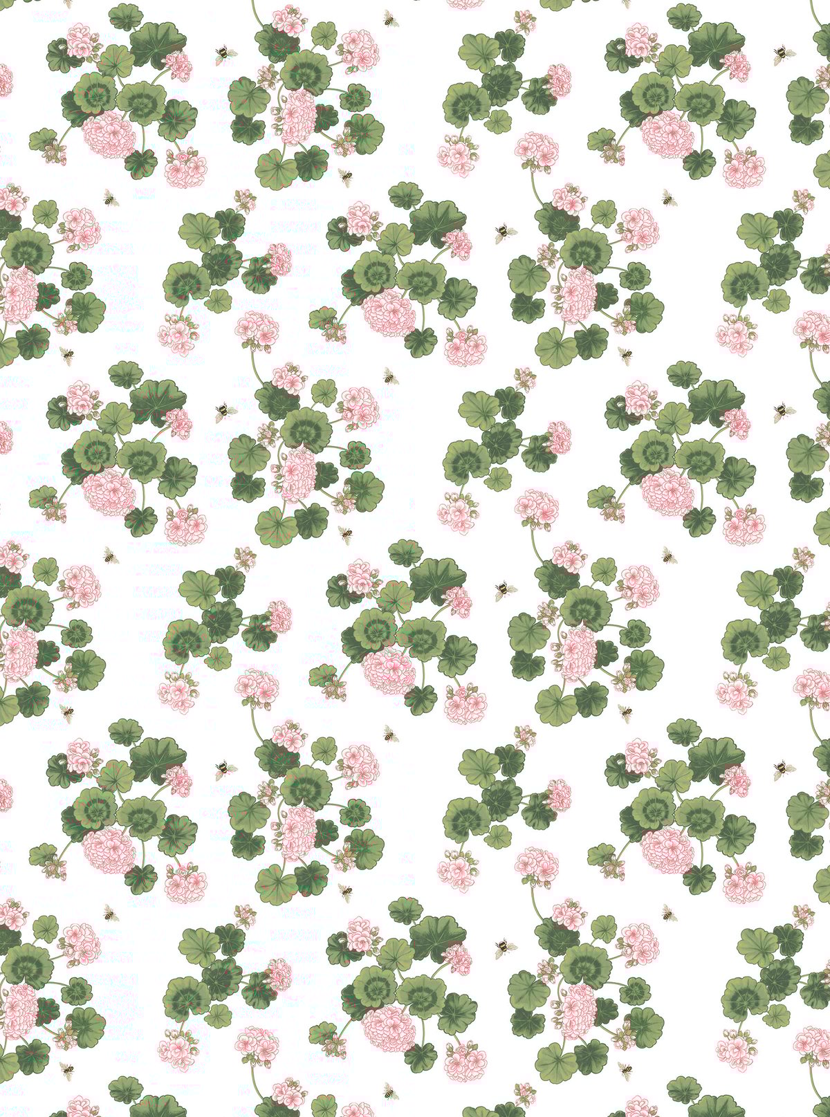 Arvidssons Textil Astrid stoff Rosa-grnn | Skandinavisk Design | Stoff & Metervare | Rosa