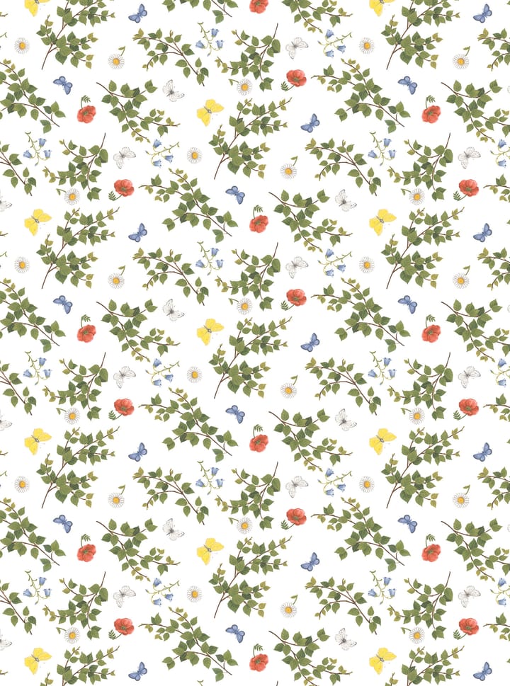 Björkäng stoff - Grønn-multi - Arvidssons Textil