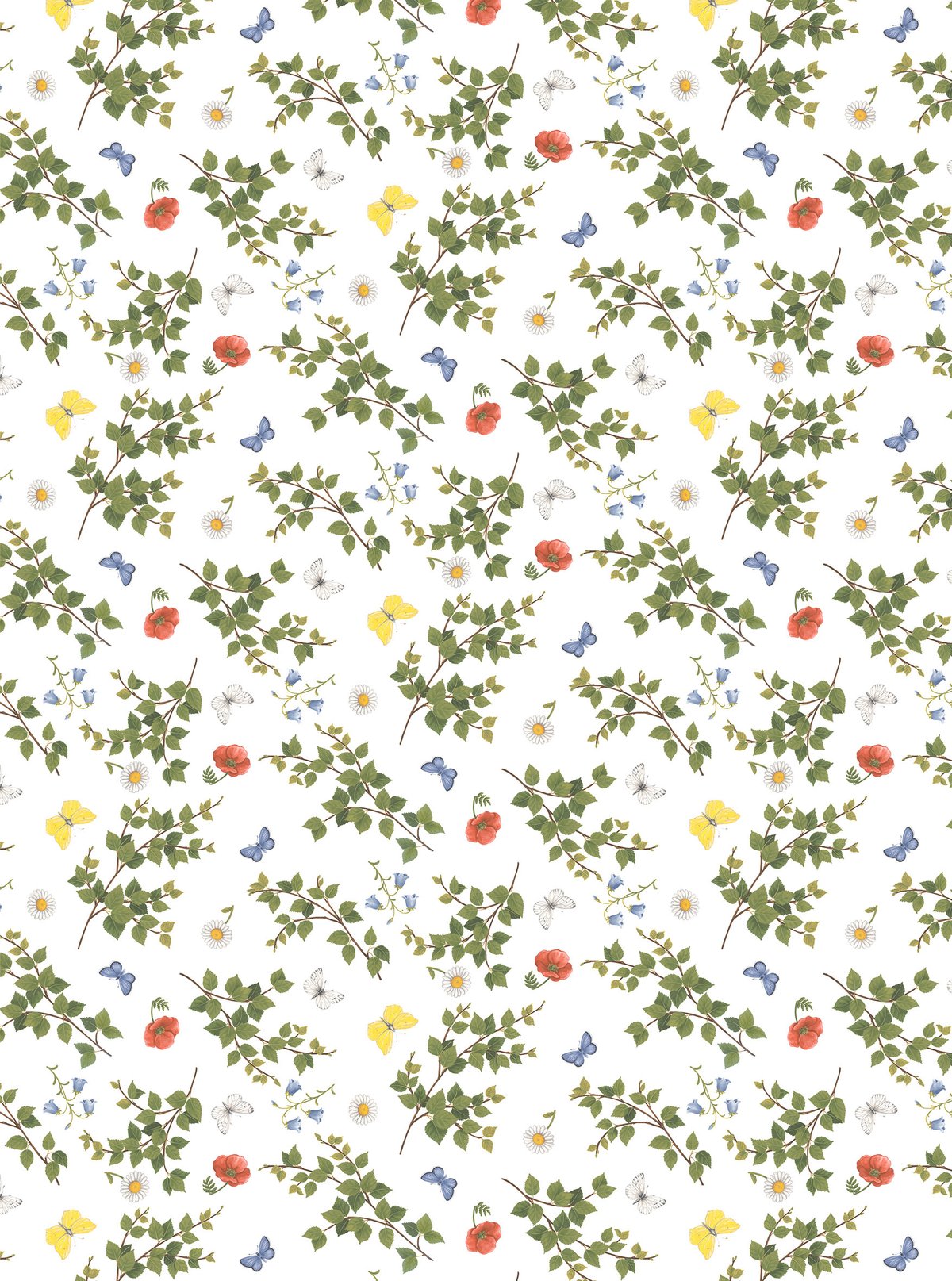 Arvidssons Textil Björkäng stoff Grnn-multi | Skandinavisk Design | Stoff & Metervare | Grønn