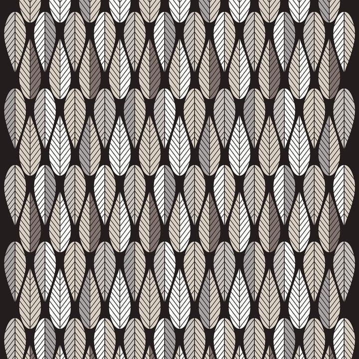 Blader stoff - grå-svart-hvit - Arvidssons Textil