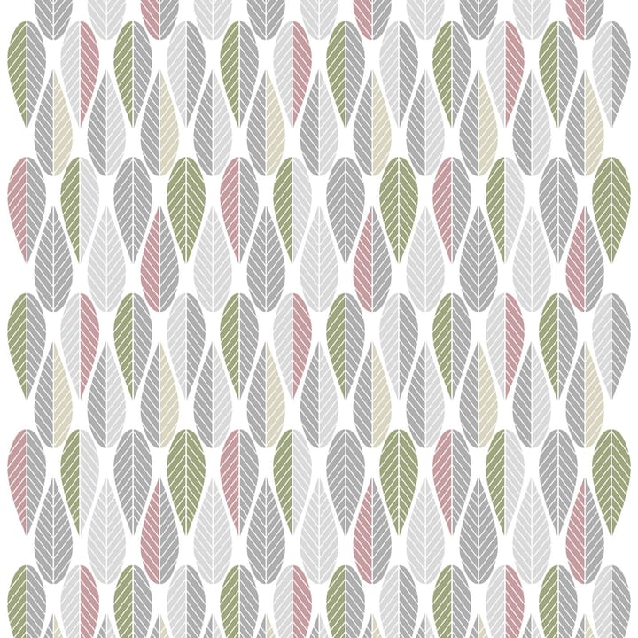 Blader stoff, rosa-grå-grønn Arvidssons Textil