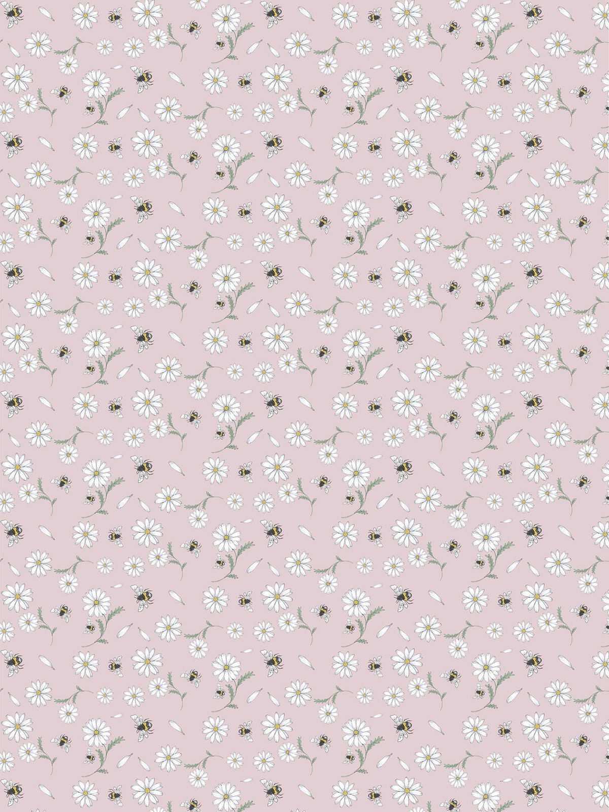 Bilde av Arvidssons Textil Blomstersurr stoff Rosa