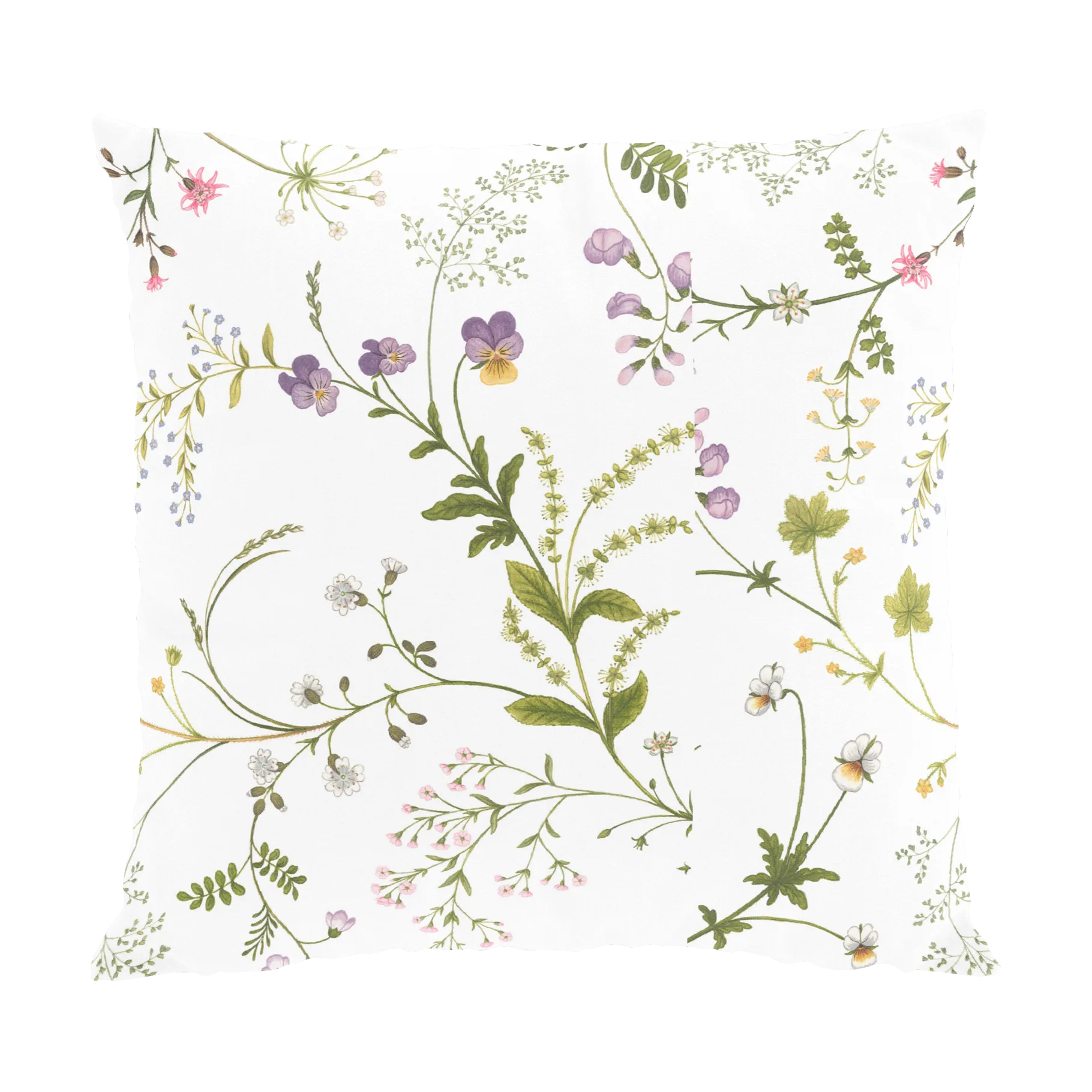 Blomsteryra putetrekk 47x47 cm, Grønn Arvidssons Textil