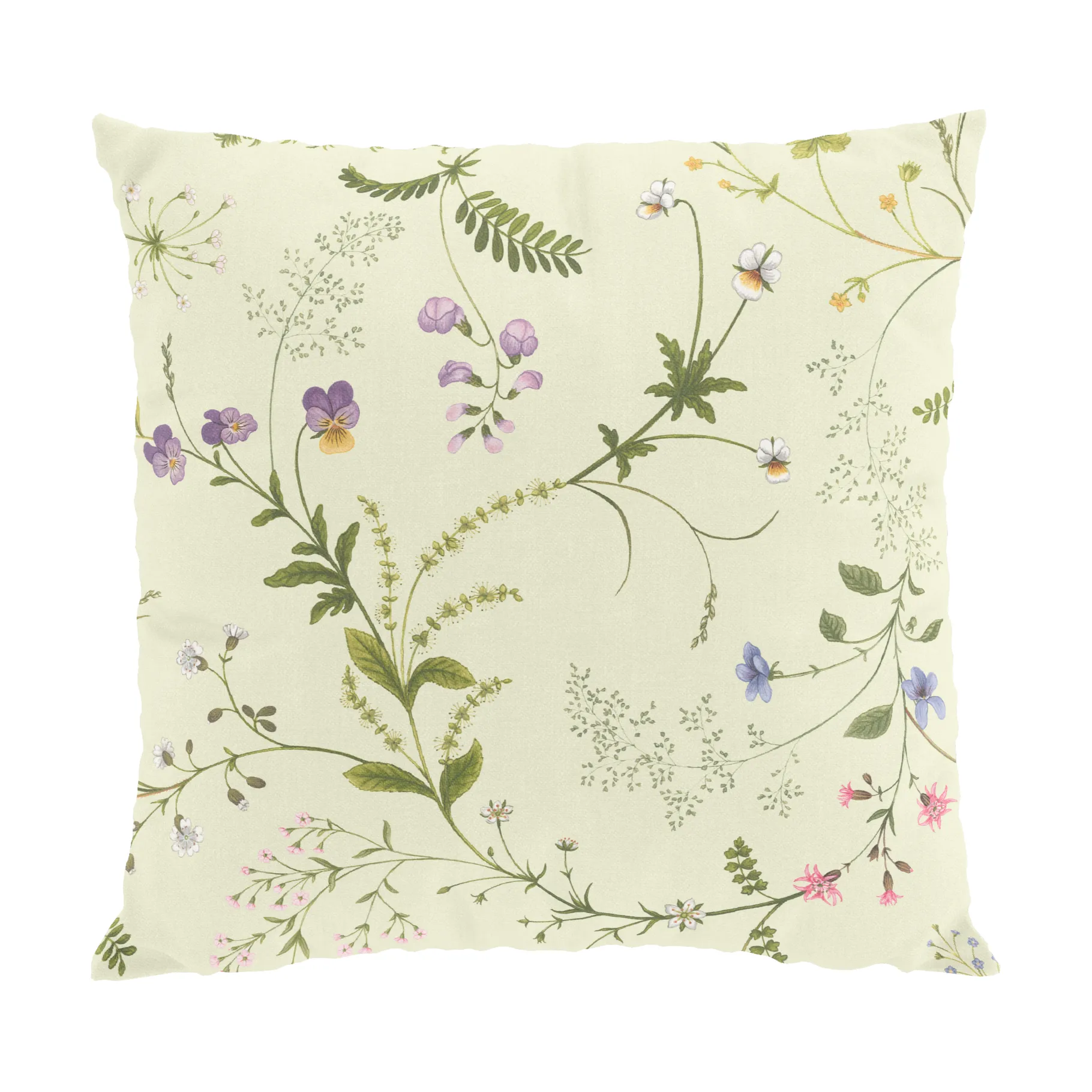 Blomsteryra putetrekk 47x47 cm, Gul Arvidssons Textil