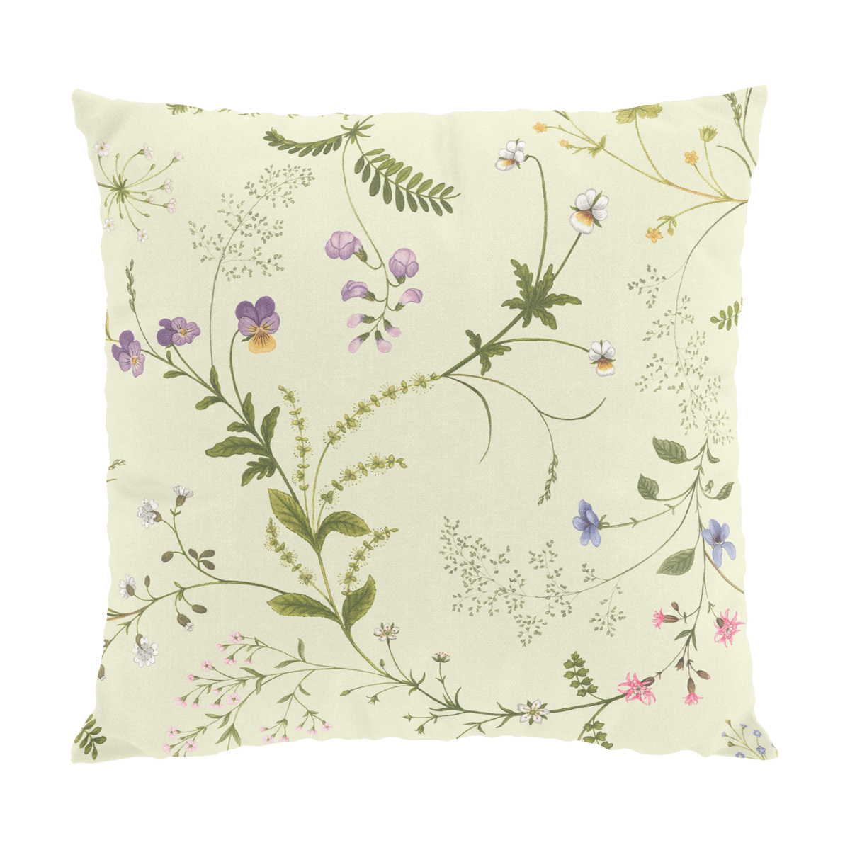 Bilde av Arvidssons Textil Blomsteryra putetrekk 47x47 cm Gul